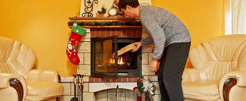 Rusted Metal Fireplace Restoration in Dinuba, California